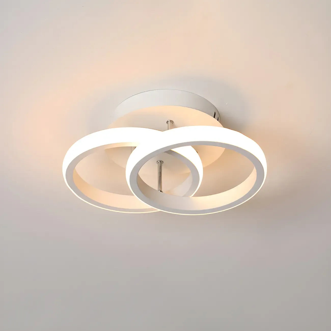 Plafonnier semi-encastré LED géométrique en métal noir