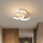 Plafonnier semi-encastré LED géométrique en métal noir