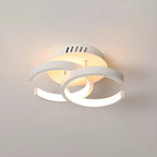 Plafonnier semi-encastré LED géométrique en métal noir