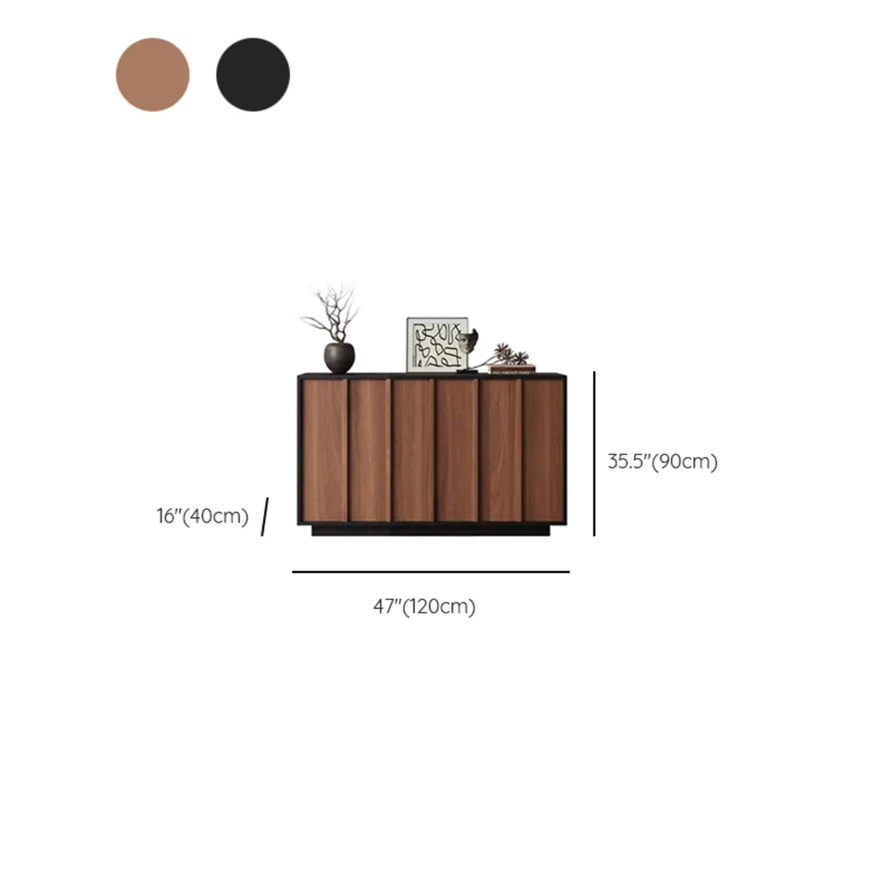 Buffet moderne en bois avec étagère et tiroirs modulables