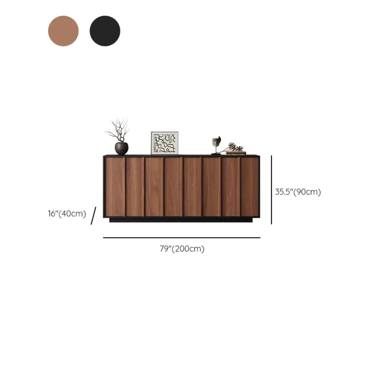 Buffet moderne en bois avec étagère et tiroirs modulables