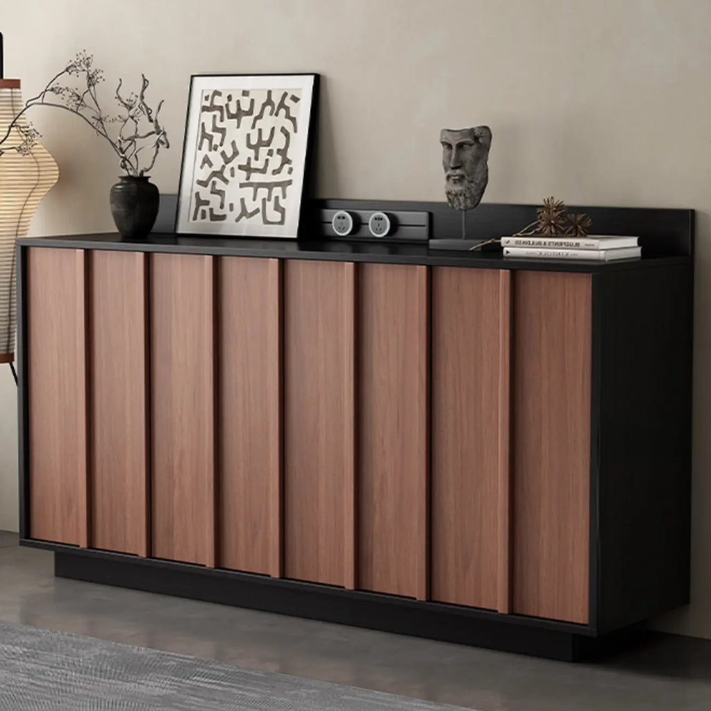 Buffet moderne en bois avec étagère et tiroirs modulables