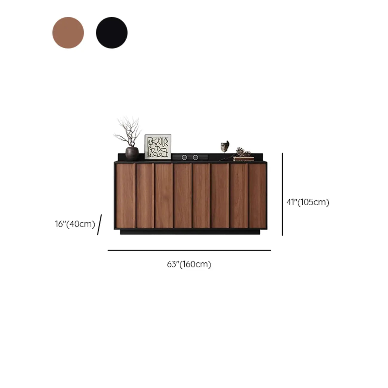 Buffet moderne en bois avec étagère et tiroirs modulables