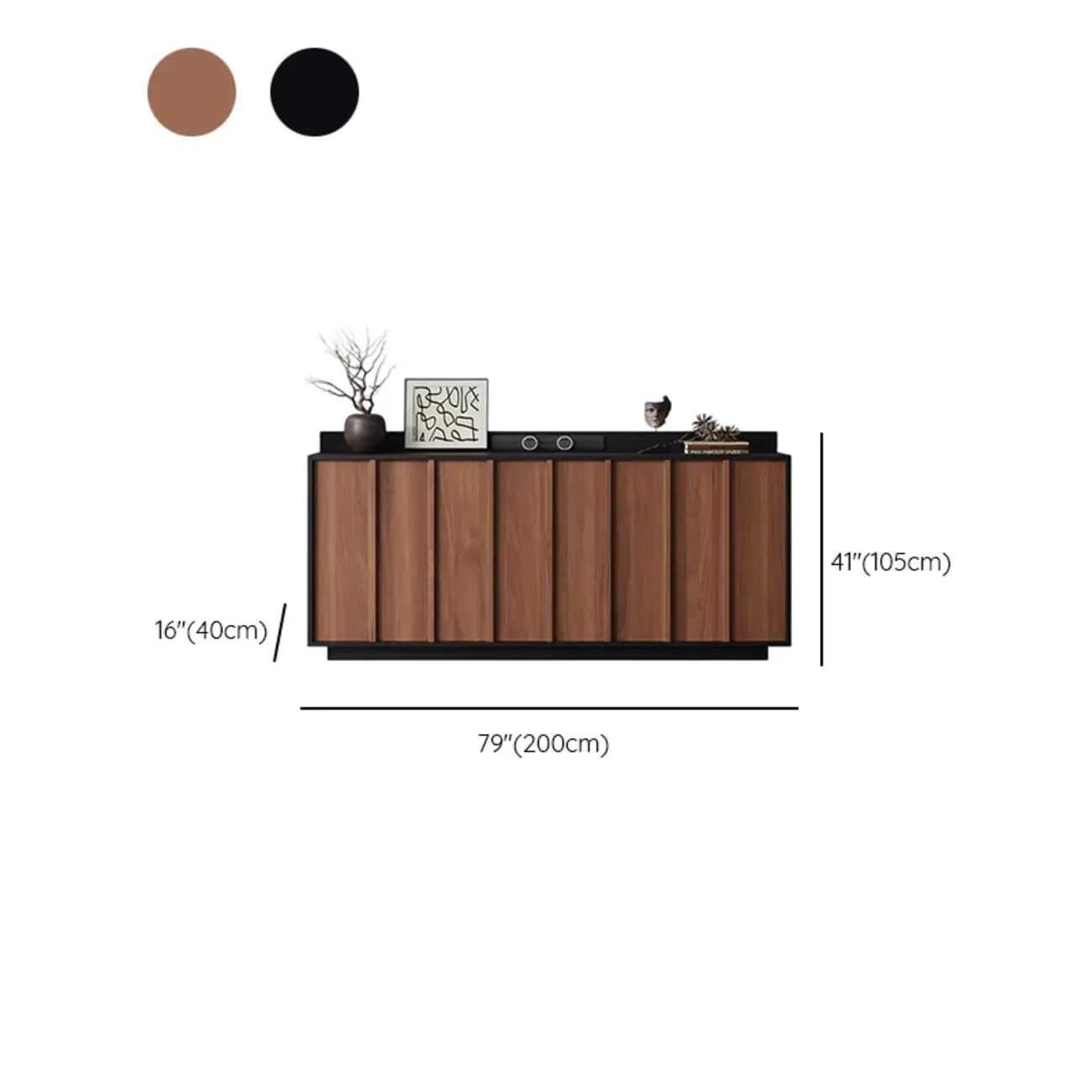 Buffet moderne en bois avec étagère et tiroirs modulables