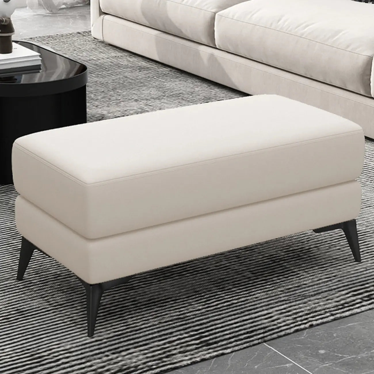 Banc de chambre moderne rembourré de couleur unie