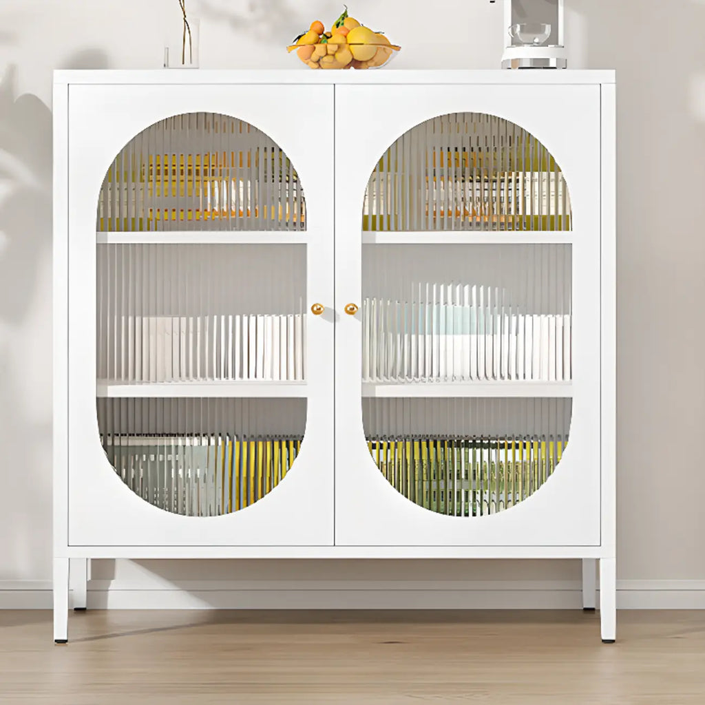 Buffet moderne en métal avec étagère réglable, 2/3 portes
