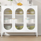 Buffet moderne en métal avec étagère réglable, 2/3 portes