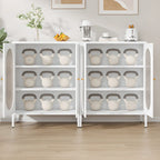 Buffet moderne en métal avec étagère réglable, 2/3 portes