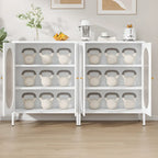 Buffet moderne en métal avec étagère réglable, 2/3 portes