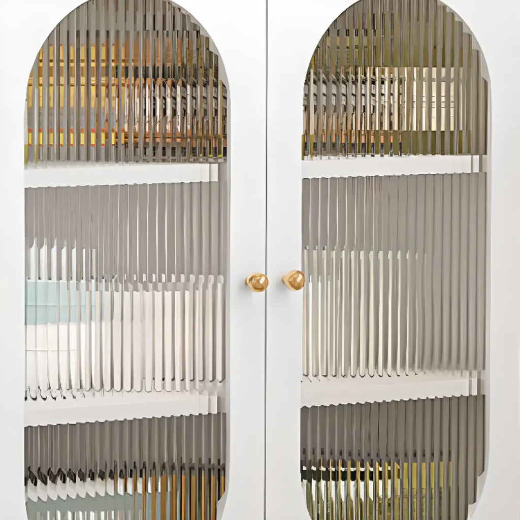 Buffet moderne en métal avec étagère réglable, 2/3 portes
