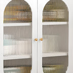 Buffet moderne en métal avec étagère réglable, 2/3 portes