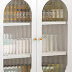 Buffet moderne en métal avec étagère réglable, 2/3 portes