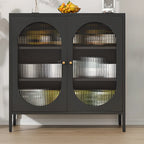 Buffet moderne en métal avec étagère réglable, 2/3 portes