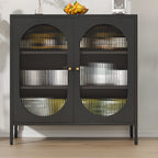Buffet moderne en métal avec étagère réglable, 2/3 portes