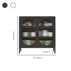 Buffet moderne en métal avec étagère réglable, 2/3 portes