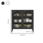 Buffet moderne en métal avec étagère réglable, 2/3 portes