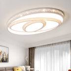 Plafonnier à 3 lumières avec abat-jour en alliage PMMA blanc pour salon symétrique