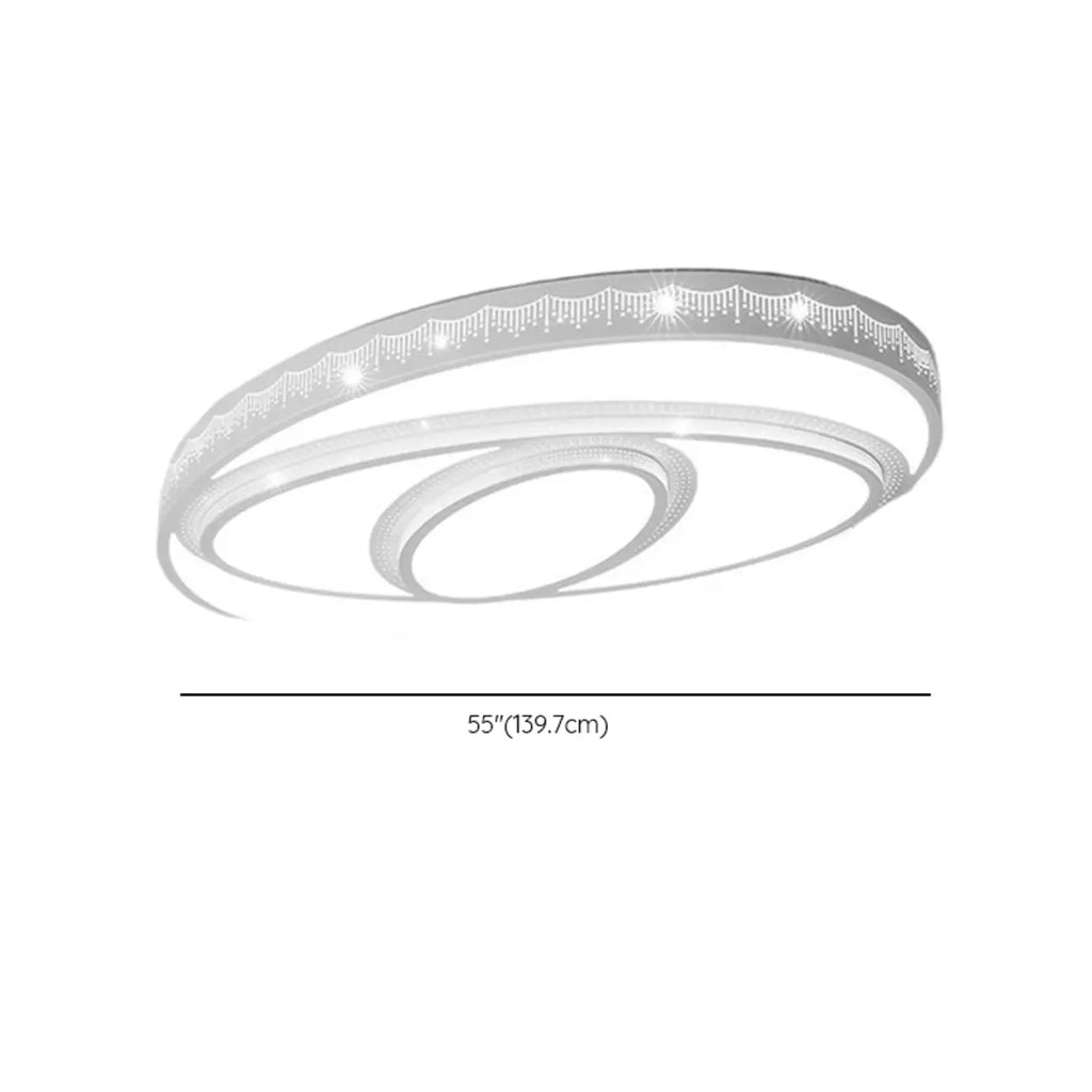 Plafonnier à 3 lumières avec abat-jour en alliage PMMA blanc pour salon symétrique