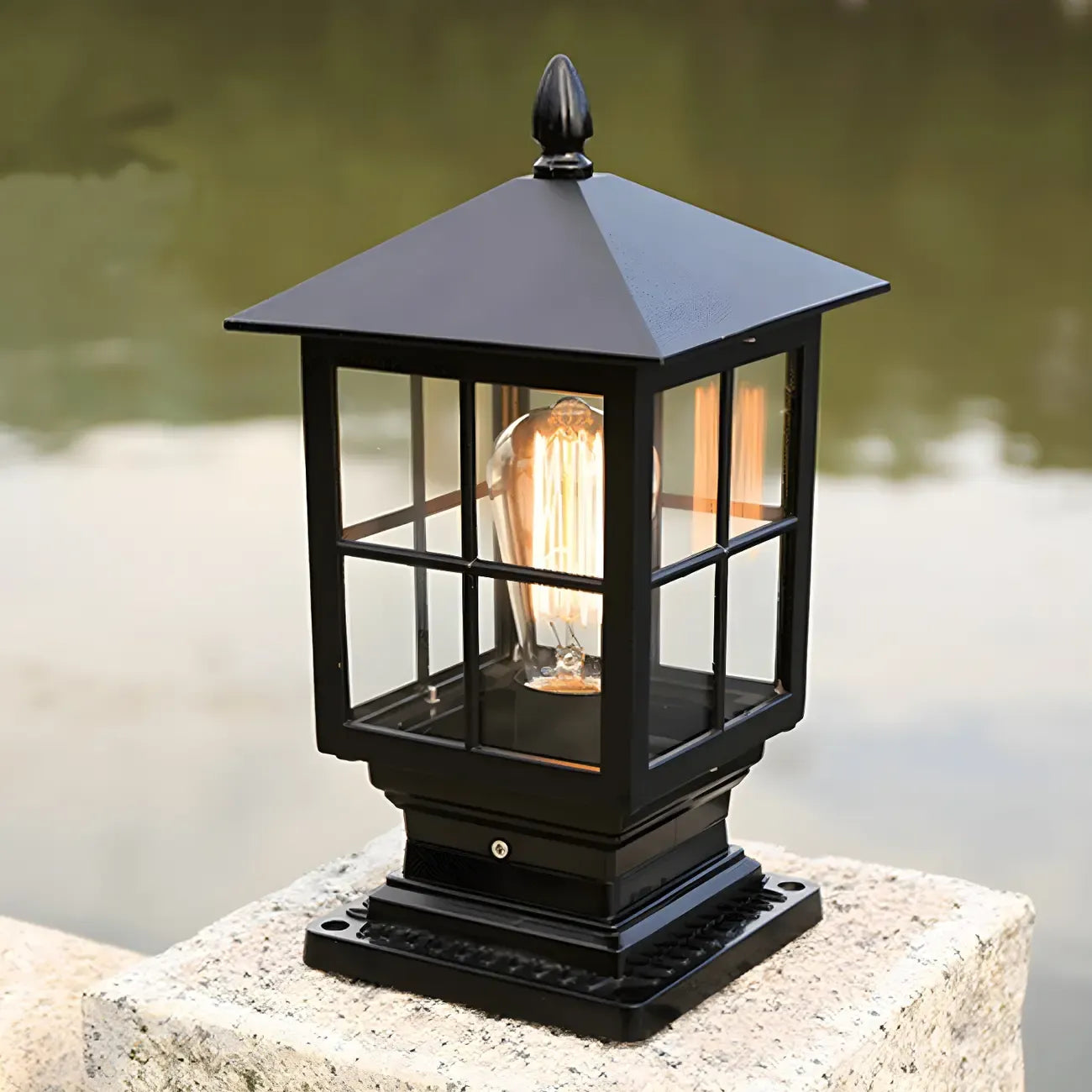 Ampoules vintage à filament de tungstène noir, culot pyramidal, pour lampes de jardin