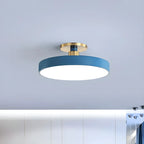 Plafonnier semi-encastré rond à LED bleue