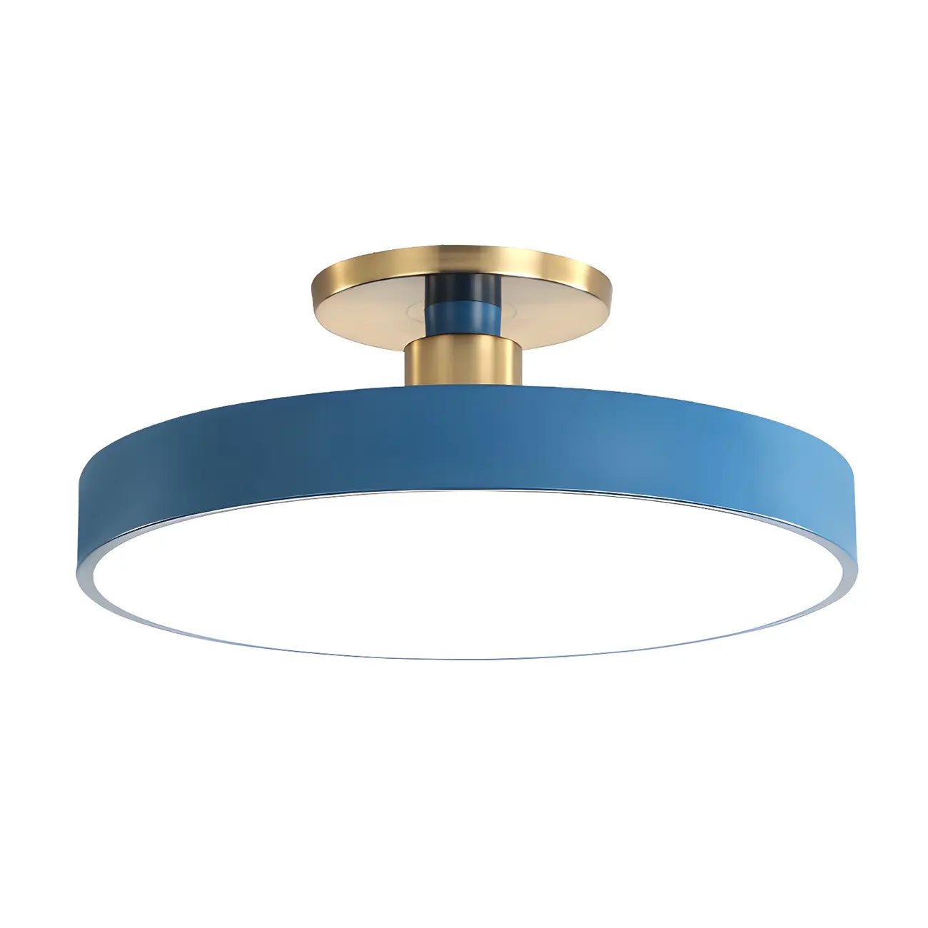 Plafonnier semi-encastré rond à LED bleue