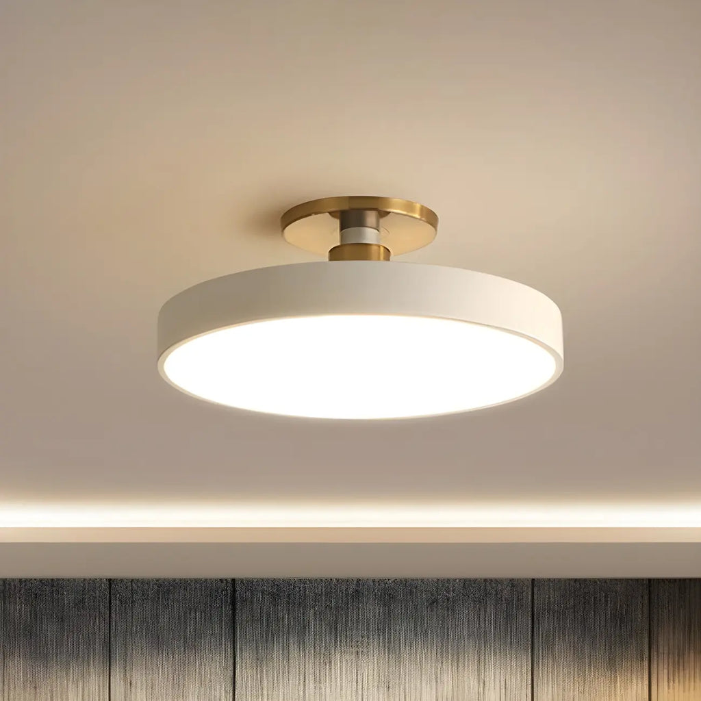 Plafonnier semi-encastré rond à LED bleue