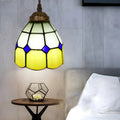 Suspension en rotin et vitrail Tiffany