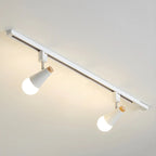 Spot sur rail semi-encastré conique moderne à 4 lumières, réglable