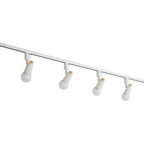 Spot sur rail semi-encastré conique moderne à 4 lumières, réglable