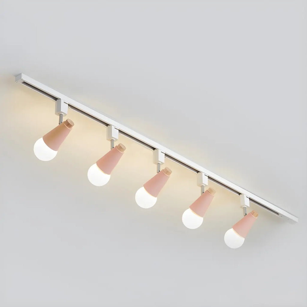 Spot sur rail semi-encastré conique moderne à 4 lumières, réglable