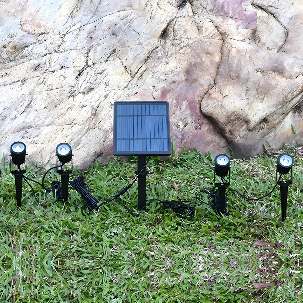 Projecteur solaire moderne à piquet pour éclairage paysager