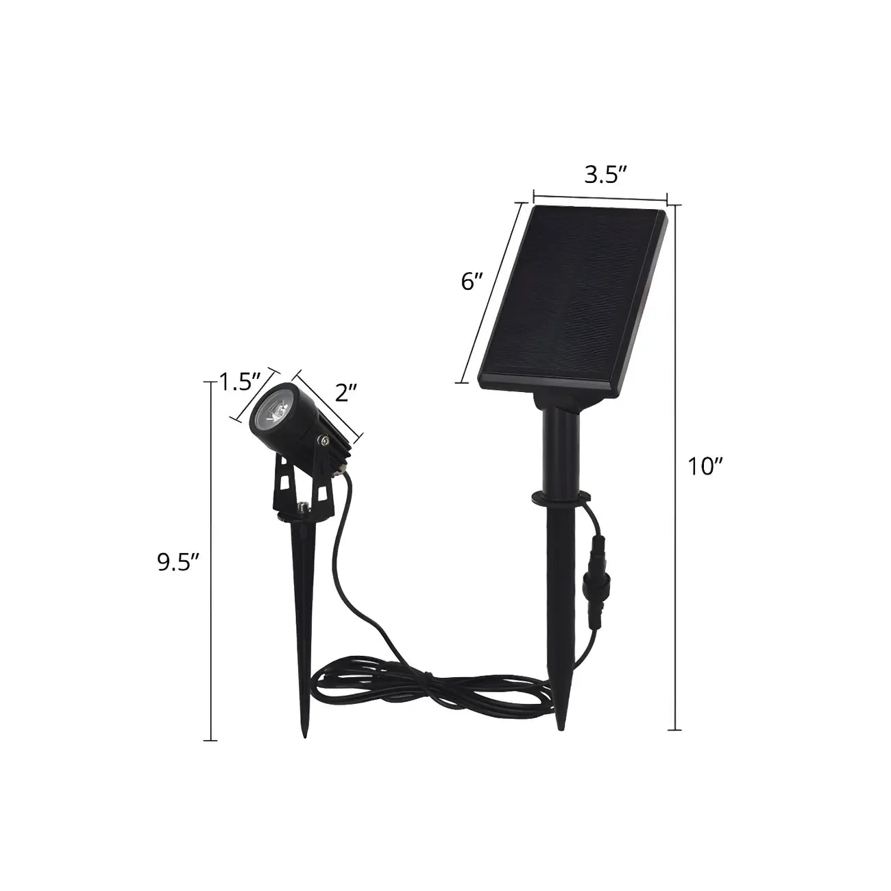 Projecteur solaire moderne à piquet pour éclairage paysager