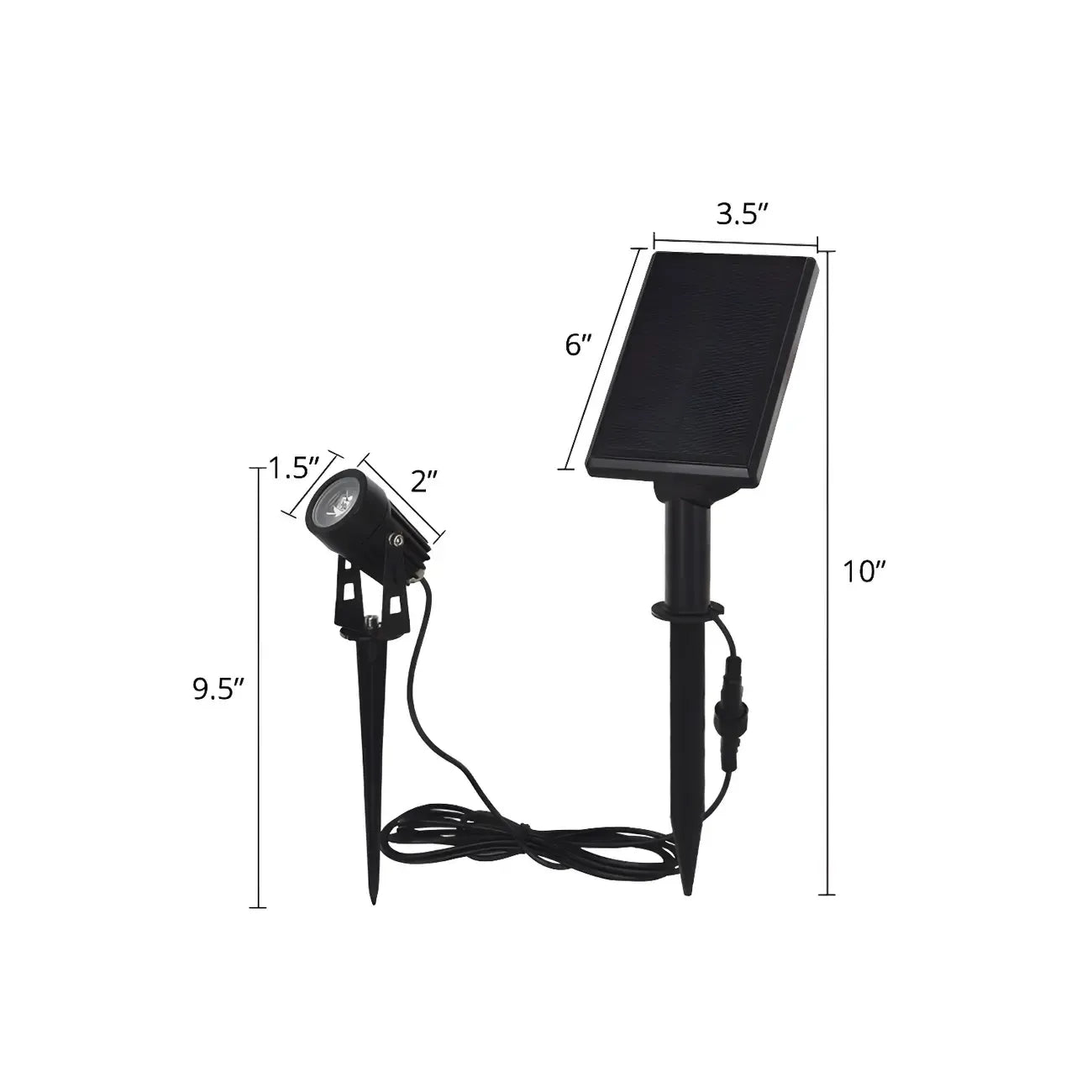 Projecteur solaire moderne à piquet pour éclairage paysager