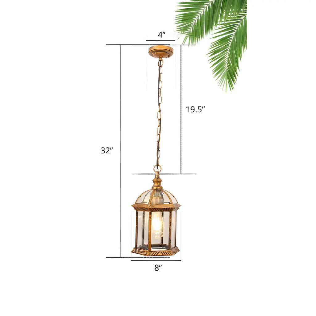 Suspension traditionnelle d'extérieur en métal en forme de cage à oiseaux