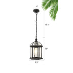 Suspension traditionnelle d'extérieur en métal en forme de cage à oiseaux