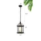 Suspension traditionnelle d'extérieur en métal en forme de cage à oiseaux