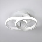 Plafonnier semi-encastré LED géométrique en métal noir