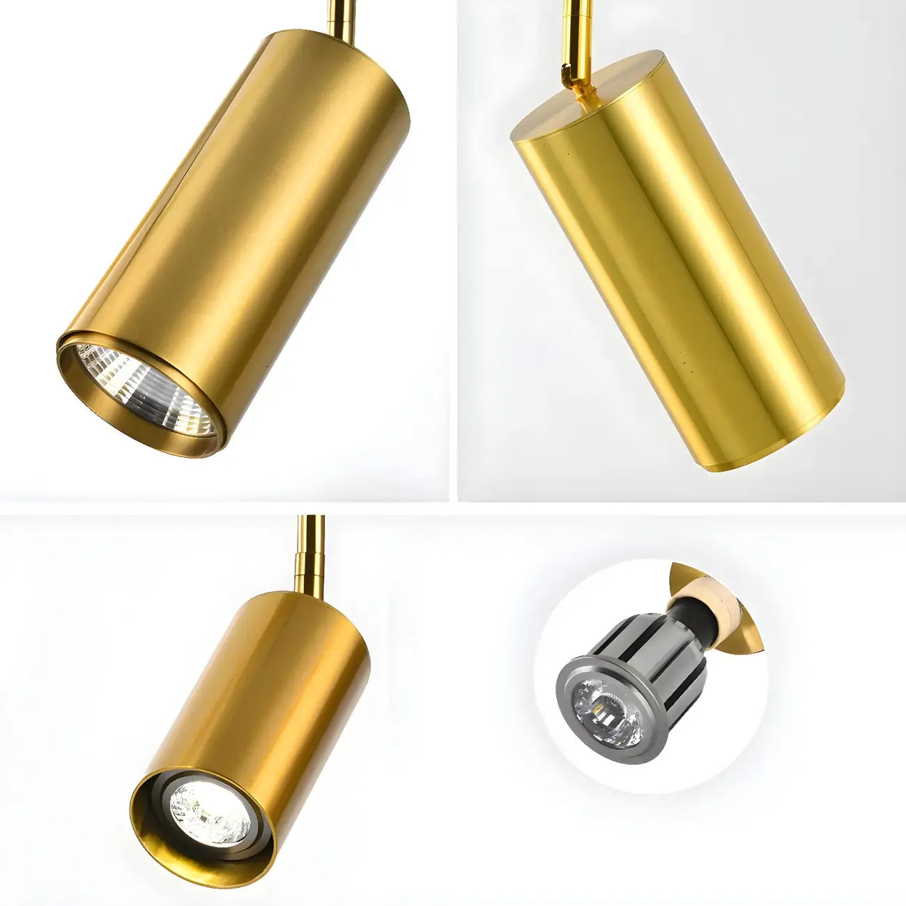 Luminaire sur rail semi-encastré linéaire doré moderne