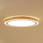 Plafonnier LED contemporain en bois naturel