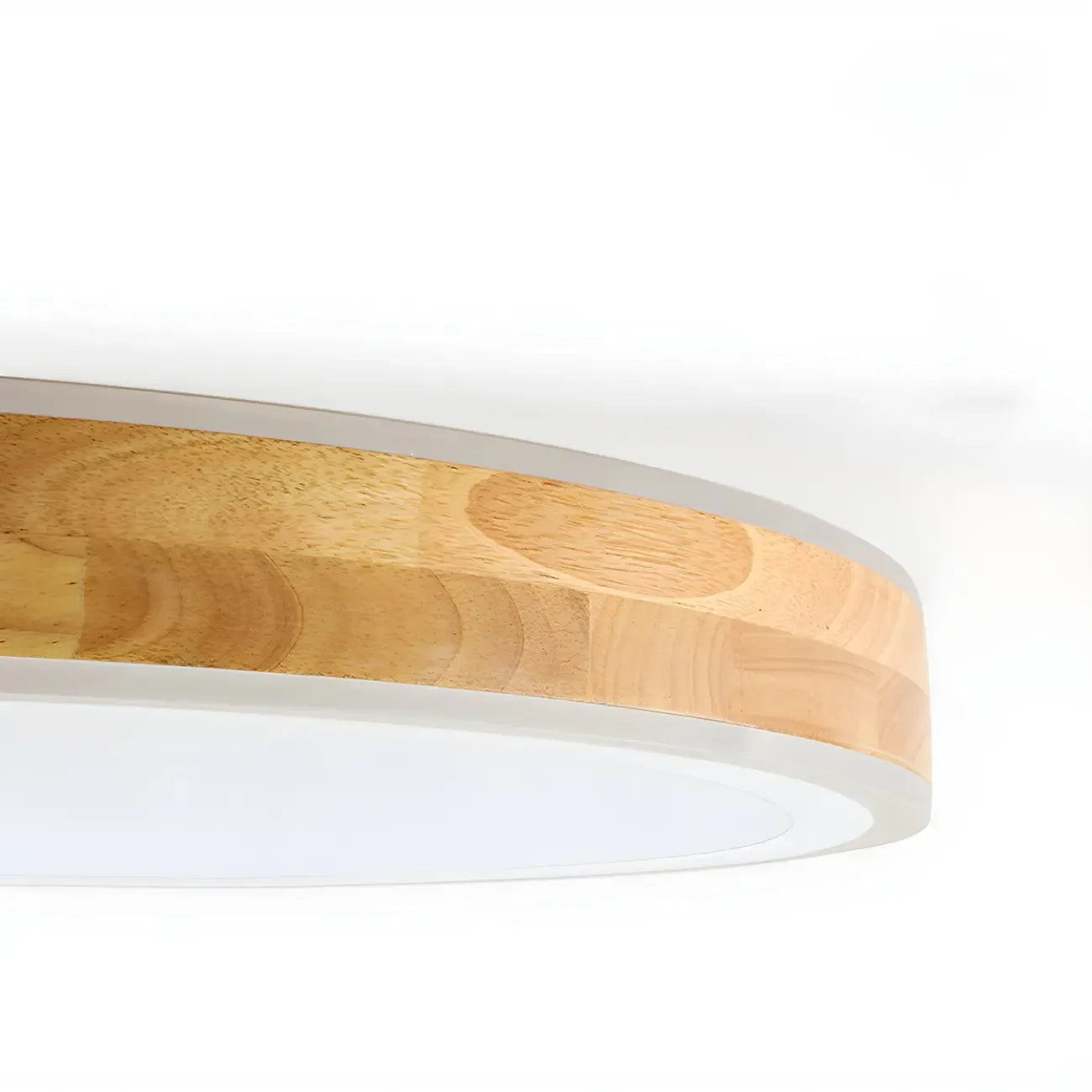 Plafonnier LED contemporain en bois naturel