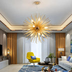 Lustre unique doré Sputnik Starburst à hauteur réglable