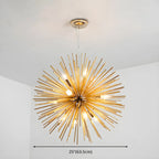 Lustre unique doré Sputnik Starburst à hauteur réglable