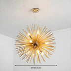 Lustre unique doré Sputnik Starburst à hauteur réglable