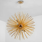 Lustre unique doré Sputnik Starburst à hauteur réglable