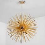 Lustre unique doré Sputnik Starburst à hauteur réglable