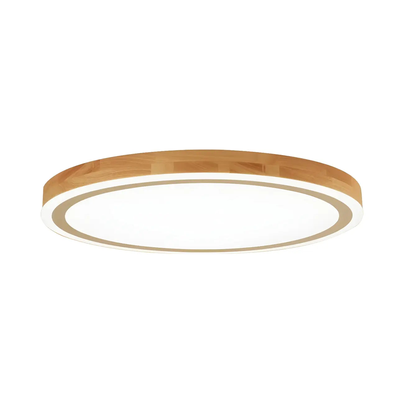 Plafonnier LED contemporain en bois naturel