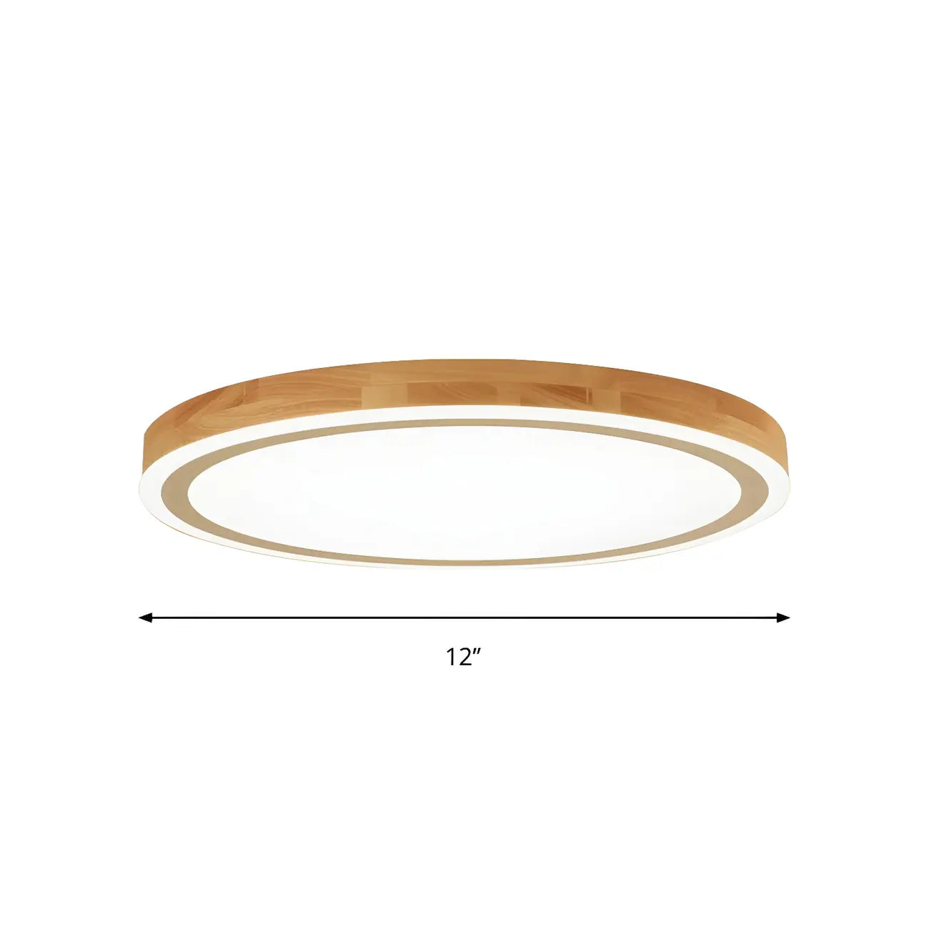 Plafonnier LED contemporain en bois naturel