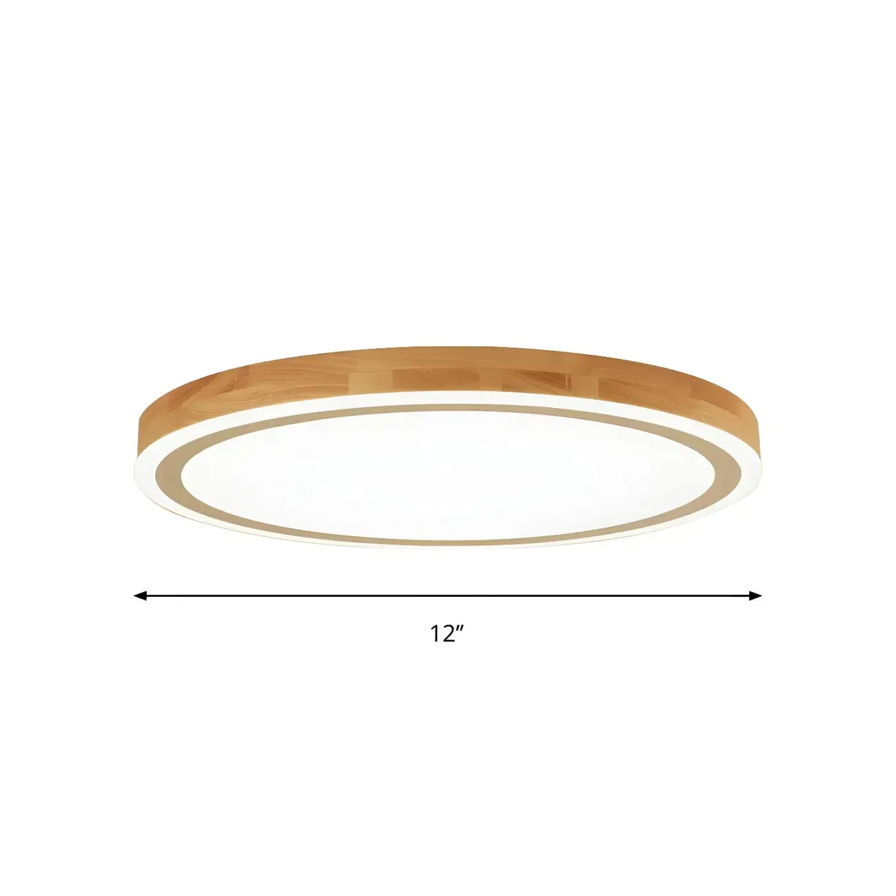 Plafonnier LED contemporain en bois naturel