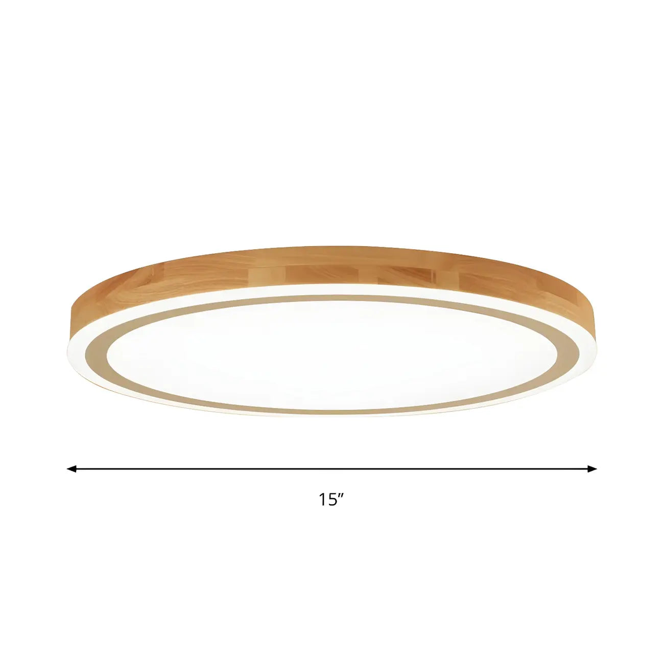 Plafonnier LED contemporain en bois naturel