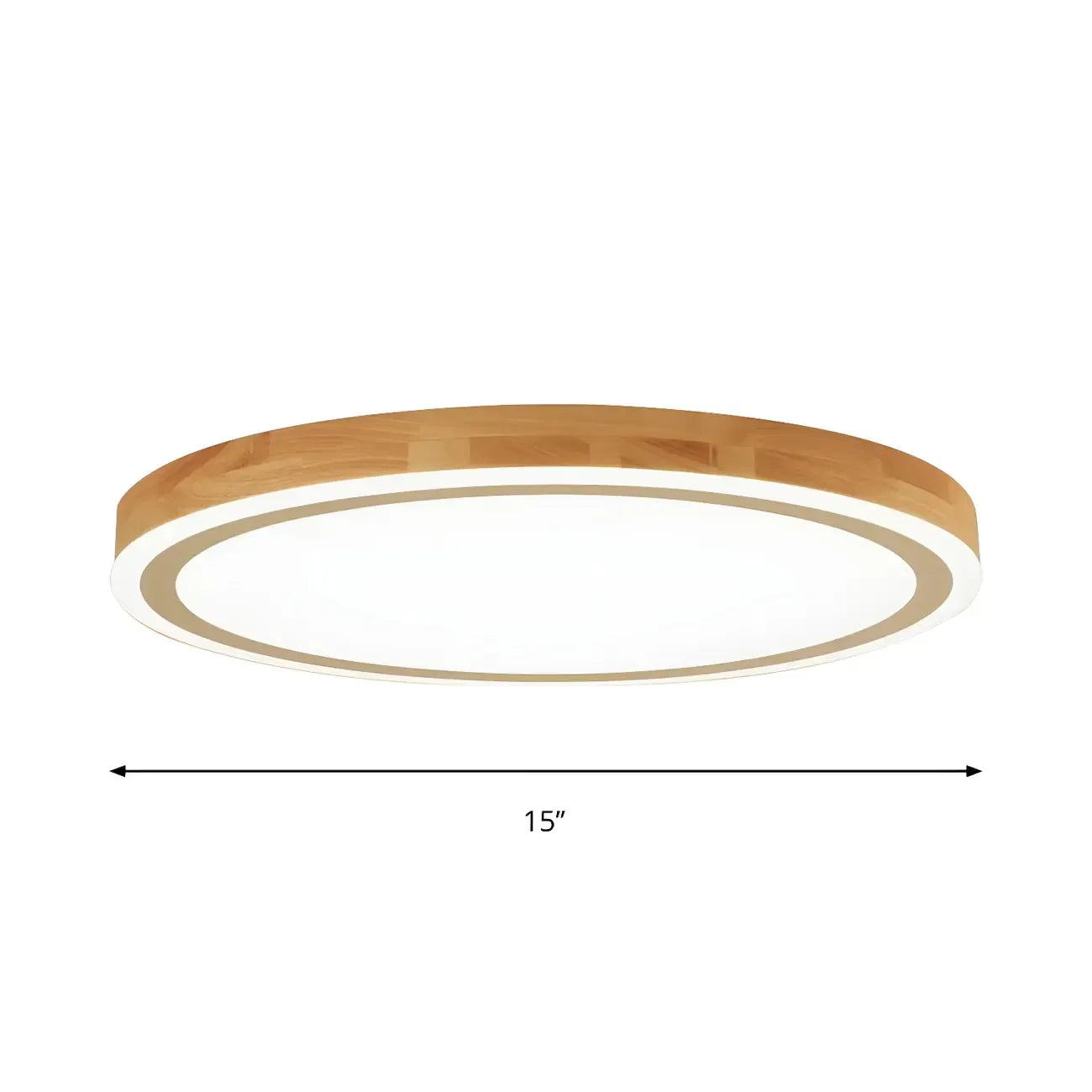 Plafonnier LED contemporain en bois naturel
